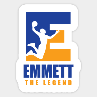 Emmett Custom Player Basketball Your Name The Legend Sticker